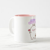 Geef niet op tweekleurige koffiemok (Voorkant links)