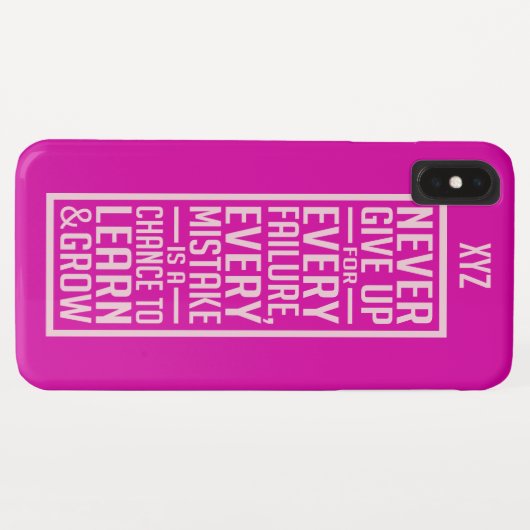 GEEF NOOIT aangepaste monogram-telefoongevallen OP Case-Mate iPhone Case (Achterkant (horizontaal))