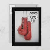 Geef nooit bokshandschoenen Briefkaart op (Voorkant / Achterkant)