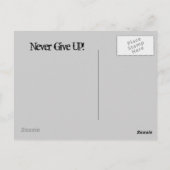 Geef nooit bokshandschoenen Briefkaart op (Achterkant)