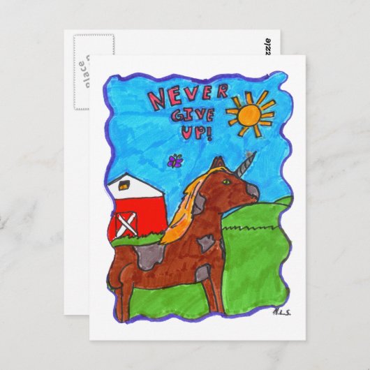 Geef nooit Briefkaart op (Voorkant / Achterkant)