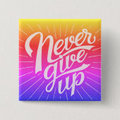 Geef nooit Button op (Voorkant)