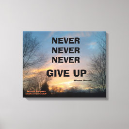 GEEF NOOIT CHURCHILL WRAPPED CANVAS PRINT OP