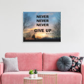 GEEF NOOIT CHURCHILL WRAPPED CANVAS PRINT OP (Insitu (Woonkamer))