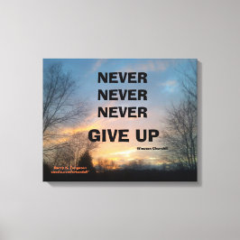 GEEF NOOIT CHURCHILL WRAPPED CANVAS PRINT OP