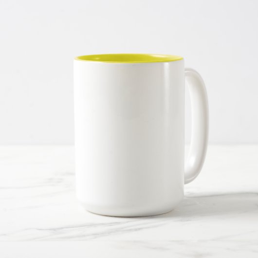 GEEF NOOIT COMBINATIE-Mok OP Tweekleurige Koffiemok (Voorkant rechts)