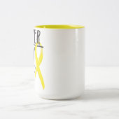 GEEF NOOIT COMBINATIE-Mok OP Tweekleurige Koffiemok (Center)