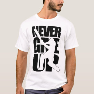 Geef nooit cricket op t-shirt