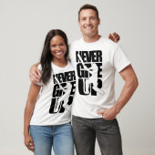 Geef nooit cricket op t-shirt (Unisex)