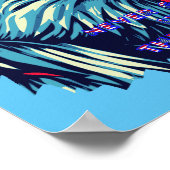 Geef nooit de Fight America Eagle USA Art op Poster (Hoek)