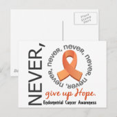 Geef nooit de hoop op Endometriale Kanker Briefkaart (Voorkant / Achterkant)
