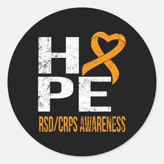 GEEF NOOIT DE HOOP OP RDCRPS BEWUSTZIJN AAN ONS RONDE STICKER (Voorkant)