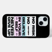 Geef nooit de inspiratie op Case-Mate iPhone case (Achterkant (horizontaal))
