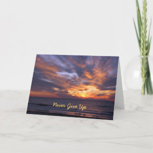 Geef nooit de inspirerend boodschap kaart