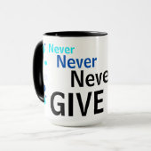 "Geef nooit de Mok van Energie op (Voorkant links)