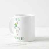 Geef nooit de naam van de kikkervogel op koffiemok (Voorkant links)