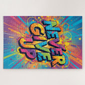 Geef nooit de puzzel op - uitdagende kleurrijke pu legpuzzel (Horizontaal)