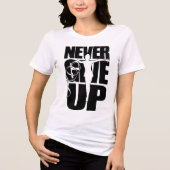 Geef nooit de ritmische gymnastiek op Tri-Blend shirt (Voorkant)