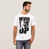 Geef nooit de ronde op t-shirt (Voorkant volledig)