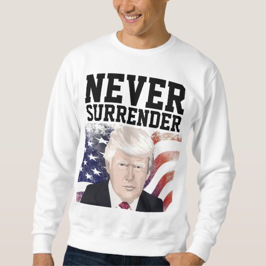 GEEF NOOIT DONALD TRUMP T-SHIRTS SWEATSHIRTS IN (Voorkant)