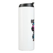 Geef nooit een graffiti quote op thermosbeker (Gedraaid links)