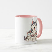 Geef nooit gestapelde Kussens Mok op - Motivatie (Voorkant rechts)