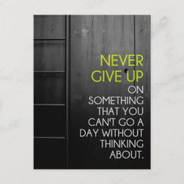 Geef nooit het Inspirerend Briefkaart op