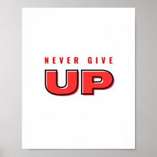 Geef nooit het ontwerp van rode tekst op poster