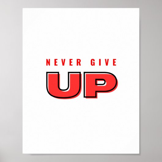 Geef nooit het ontwerp van rode tekst op poster (Voorkant)