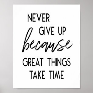 Geef nooit het Poster van de Inspiratie op