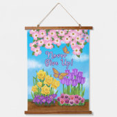 Geef nooit houten wandtapijten op hangend wandkleed (Voorkant)