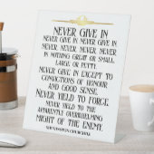 GEEF NOOIT IN QUOTE RECLAMEBORD MET VOETSTUK (Insitu)