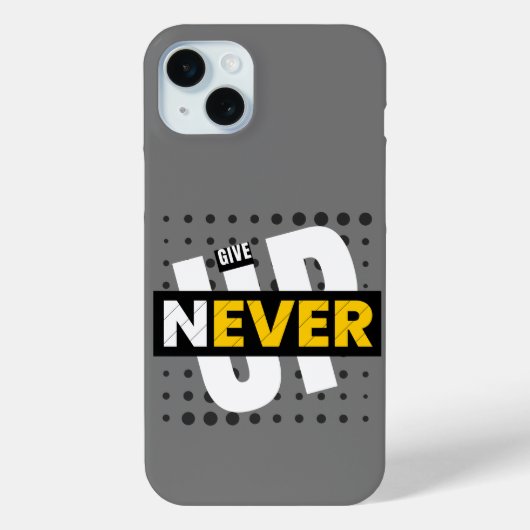 Geef nooit Inspirerend offerte iPhone Case op (Achterkant)