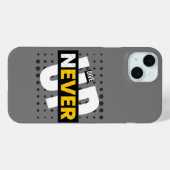 Geef nooit Inspirerend offerte iPhone Case op (Achterkant (horizontaal))