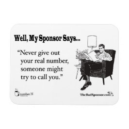 Geef nooit je echte nummer... magneet