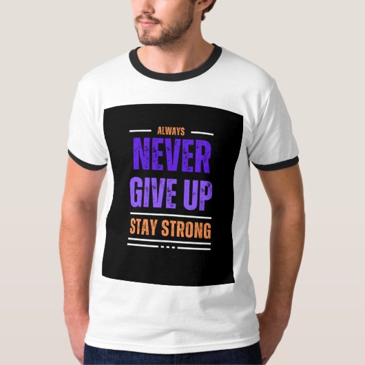 Geef nooit je T-shirt op (Voorkant)