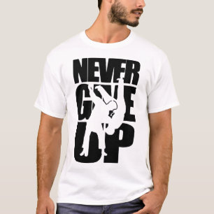 Geef nooit judo op t-shirt