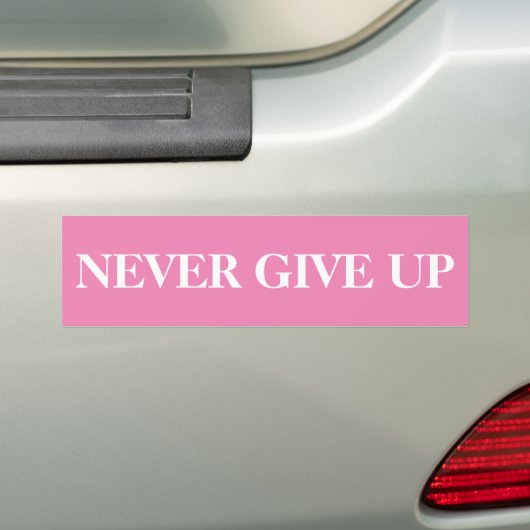 Geef nooit Motivatie Bumpersticker op (Op auto)