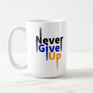 Geef nooit motivatie op koffiemok
