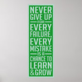 Geef nooit motivatie poster op (Voorkant)