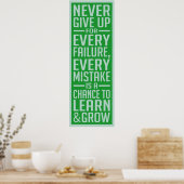 Geef nooit motivatie poster op (Keuken)