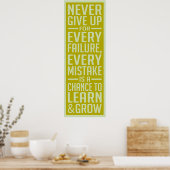 Geef nooit motivatie poster op (Keuken)