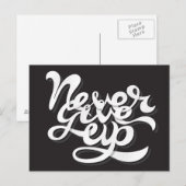 Geef nooit op 2 briefkaart (Voorkant / Achterkant)