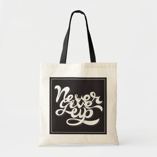 Geef nooit op 2 tote bag (Voorkant)