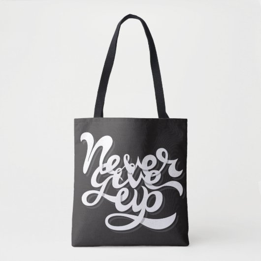 Geef nooit op 2 tote bag (Voorkant)
