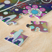 Geef nooit op  bloemig Inspirerend Trendy Legpuzzel (Zijkant)