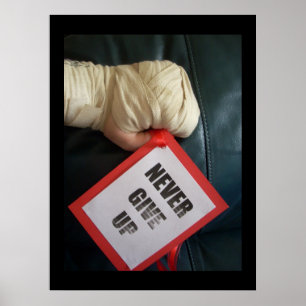 Geef nooit op, boksdoek poster
