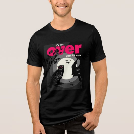 Geef nooit op - Bold Pink Motivatie Quote Tri-Blend Shirt (Voorkant)