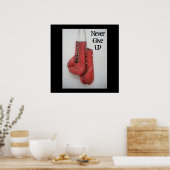 Geef nooit op - Boxinghandschoenen CANVAS Poster (Keuken)