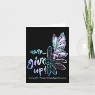 Geef nooit op Butterfly Suicide Prevention Awarene Kaart